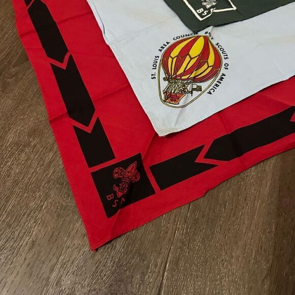 Vintage 1960s Boy Scouts Of America Bandanna Lot of 4 Retro BSA - Picture 2 of 7